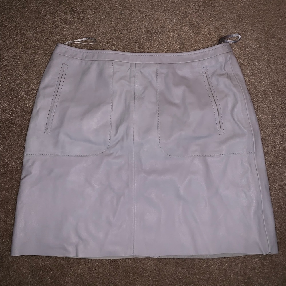 Grey leather skirt. Original 298 dollars!!!